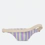 Sac banane Olivia 32 cm Rayures vert et parme