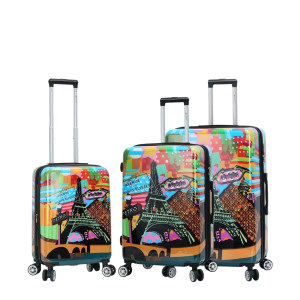 Lot de valises 56820C Extensibles 77, 67 et 55 cm Multicolore