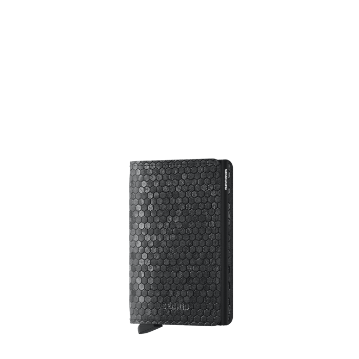 Porte-cartes Slimwallet Hexagon anti-RFID 10.2 cm Black