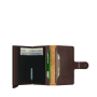 Porte-cartes Miniwallet Stitch anti-RFID 10.2 cm Espresso Brown
