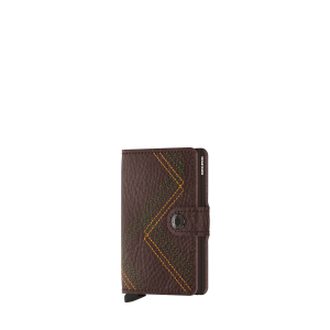 Porte-cartes Miniwallet Stitch anti-RFID 10.2 cm Espresso Brown