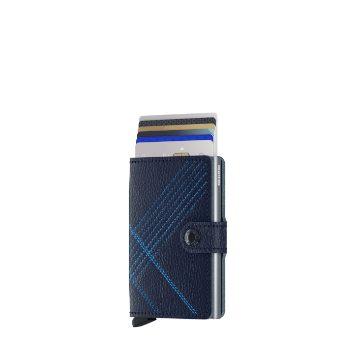 Porte-cartes Miniwallet Stitch anti-RFID 10.2 cm Navy Blue