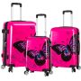Lot de valises 26820B Extensibles 76, 66 et 55 cm Rose fuchsia