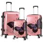 Lot de valises 26820B Extensibles 76, 66 et 55 cm Rose