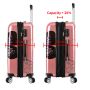 Lot de valises 26820B Extensibles 76, 66 et 55 cm Rose