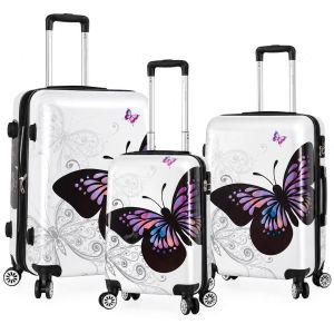 Lot de valises 26820B Extensibles 76, 66 et 55 cm Blanc
