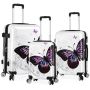 Lot de valises 26820B Extensibles 76, 66 et 55 cm Blanc