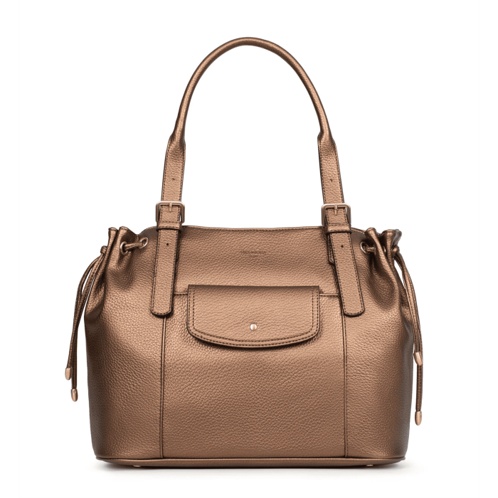 Sac cabas porté épaule Zora 36 cm Bronze