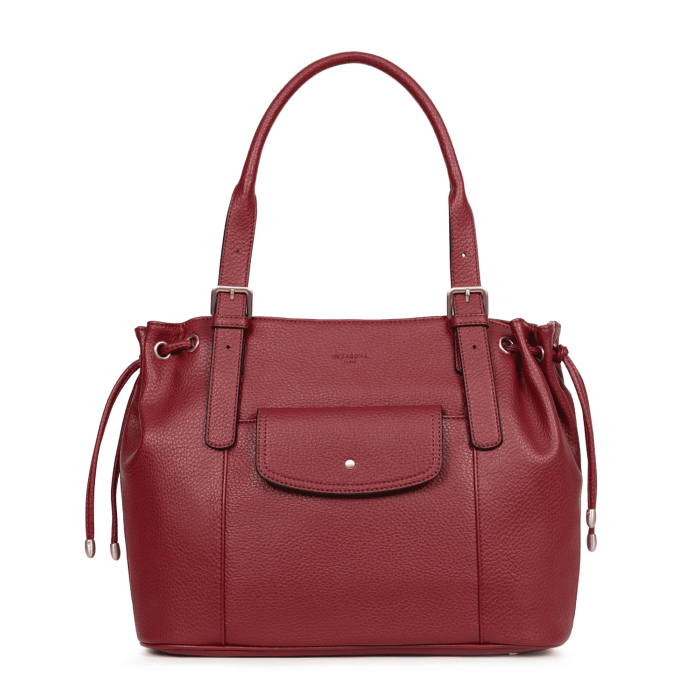 Sac cabas porté épaule Zora 36 cm Carmin