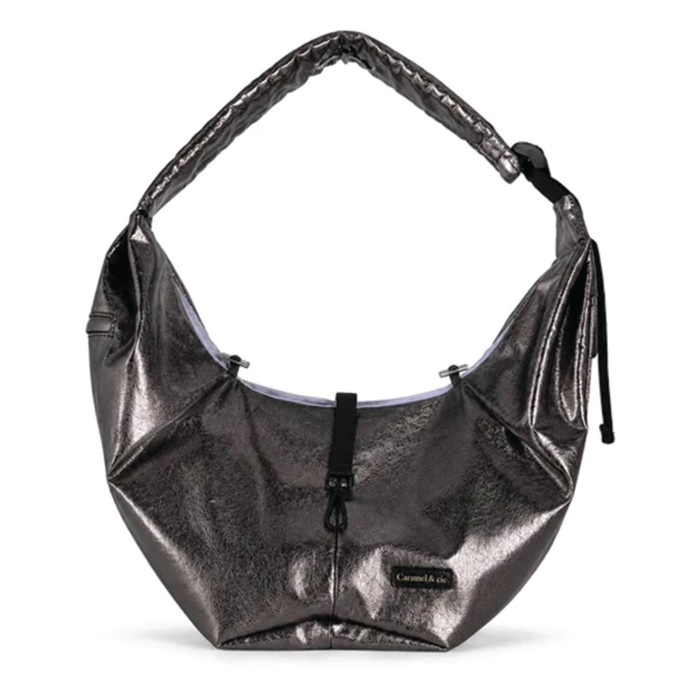 Sac de transport Cross Body 45 cm Taupe brillant métallisé