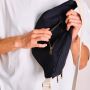 Sac banane Sofia 43 cm Coton Noir