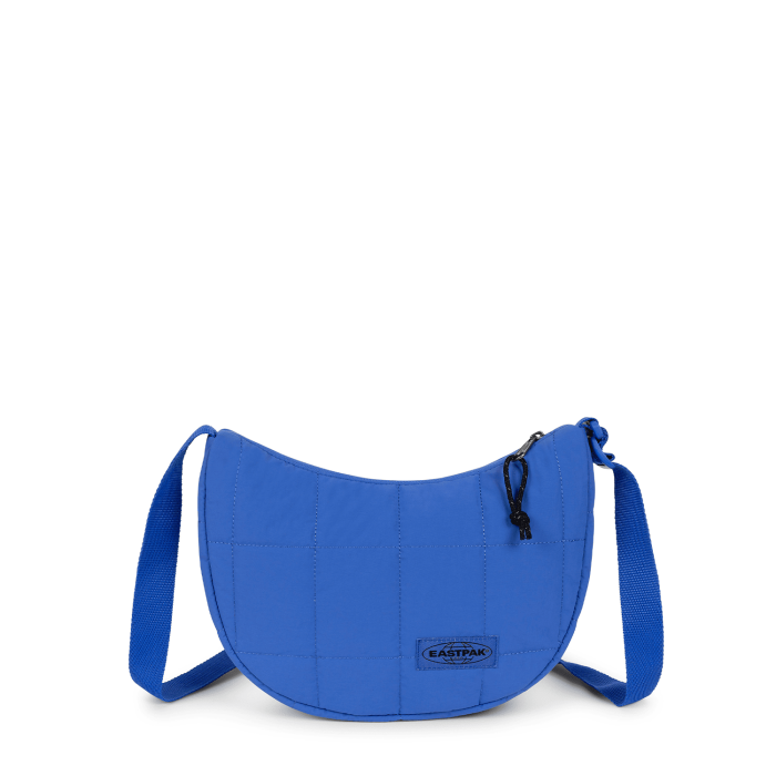 Sac Half Moon Bag 28 cm Puff Checks Blue