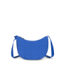 Sac Half Moon Bag 28 cm Puff Checks Blue