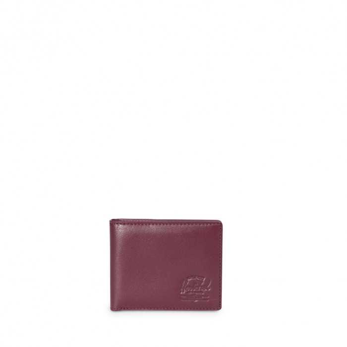 Portefeuille Hank Coin Windsor wine textured leather