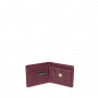 Portefeuille Hank Coin Windsor wine textured leather