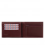 Portefeuille Italien Arthur en cuir lisse Vigne Rouge