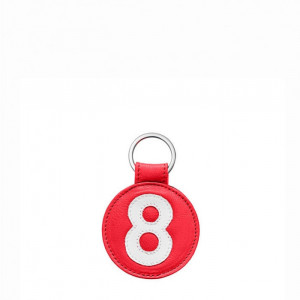 Porte-clés Numéro 8 en cuir recyclé Rouge Porte-clés Numéro 8 en cuir recyclé Rouge