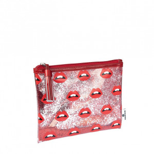 Trousse simple Glitter 22cm Rouge Trousse simple Glitter 22cm Rouge