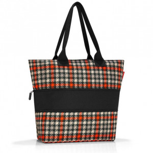 Sac shopping Shopper E1 Extensible 50 cm Glencheck red Sac shopping Shopper E1 Extensible 50 cm Glencheck red