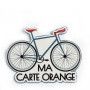 Autocollant sticker recyclé Pas un touriste Ma carte orange