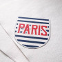 Autocollant sticker recyclé French coeur Ecusson Paris rayures