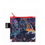 Sac shopping pliable avec pochette zip 50cm Kristjana S Williams Interiors World map