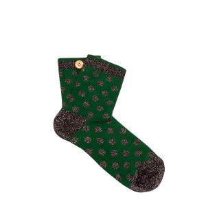 Paire de chaussettes inséparables taille unique 36/41 Amandine et Axel vert Paire de chaussettes inséparables taille unique 36/41 Amandine et Axel vert