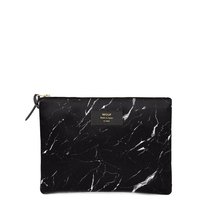 Pochette large XL 28cm Black marble