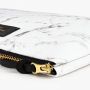 Pochette large XL 28cm White marble