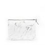 Pochette large XL 28cm White marble