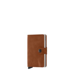 Porte-cartes Miniwallet Vintage anti-RFID 10.2 cm Cognac-silver Porte-cartes Miniwallet Vintage anti-RFID 10.2 cm Cognac-silver